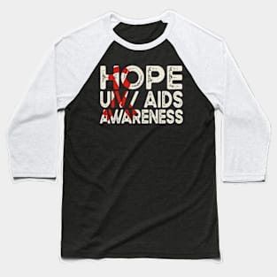 AIDS HIV Awareness Shirt, I Wear Red for World Aids Day Baseball T-Shirt